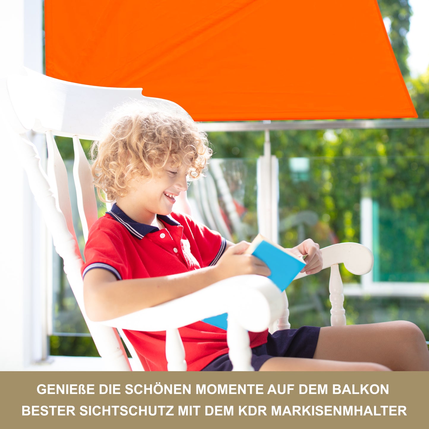 Support de ventilateur de balcon en acier inoxydable pour balustrades de balcon support de ventilateur rond et carré jusqu'à ventilateur de balcon 140 cm x 140 cm support de store support de balcon store fixation sûre à la balustrade