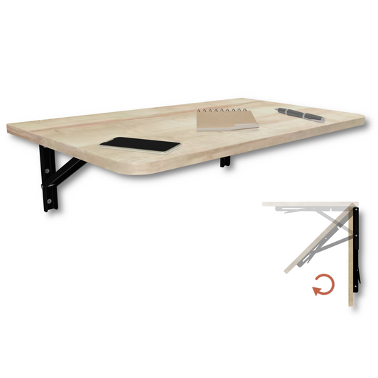 Wandklapptisch 70x40 cm Eiche – Klapptisch, Schreibtisch, Küchentisch, Esstisch, Wandmontage, platzsparend