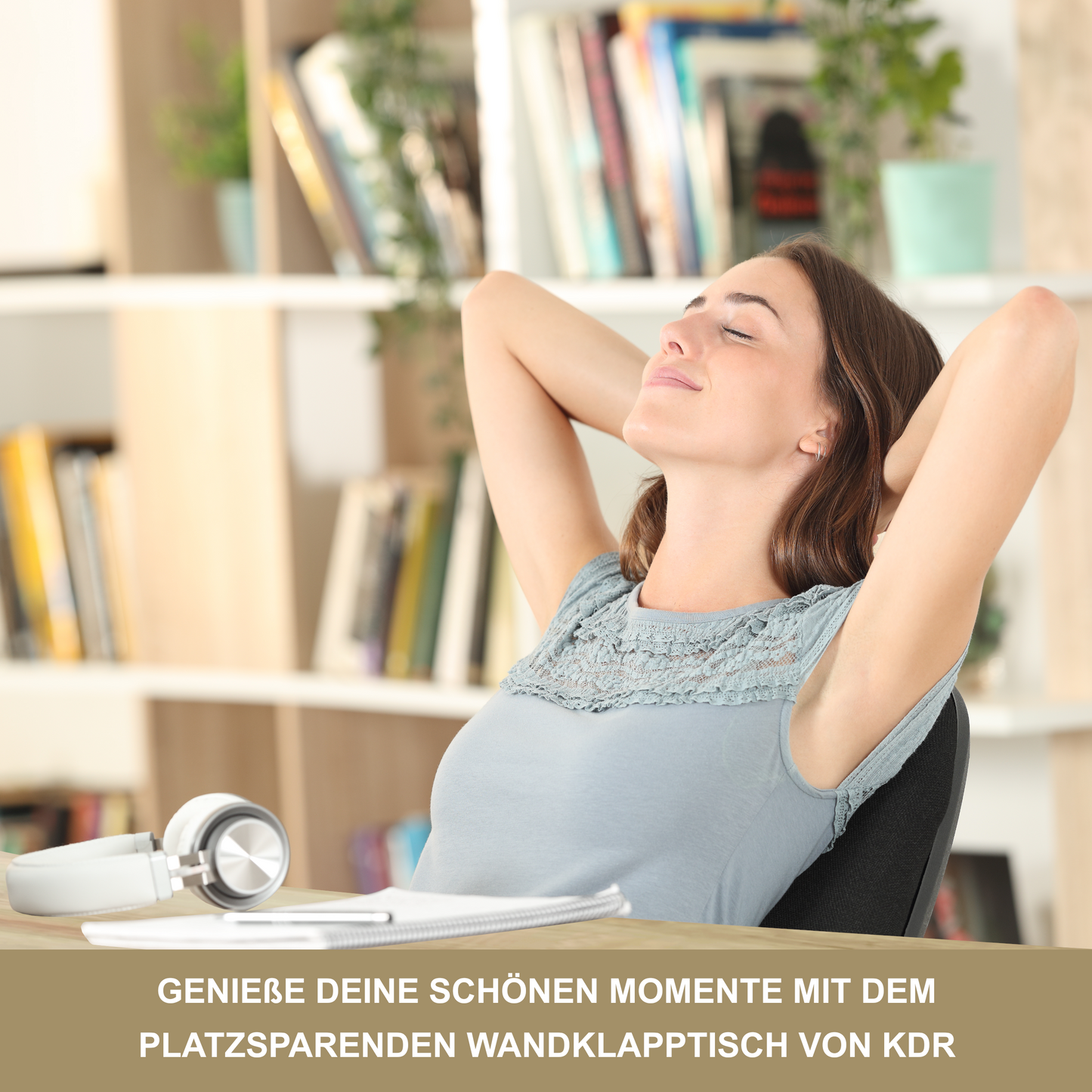 Wandklapptisch 70x40 cm Eiche – Klapptisch, Schreibtisch, Küchentisch, Esstisch, Wandmontage, platzsparend