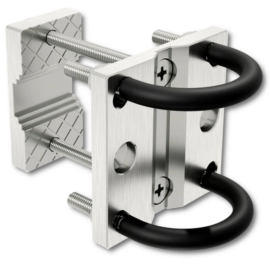 Support de parasol en acier inoxydable pour balustrades de balcon rondes et carrées – jusqu'à 300 cm, pied de parasol, support de fixation stable, fixation sécurisée à la balustrade