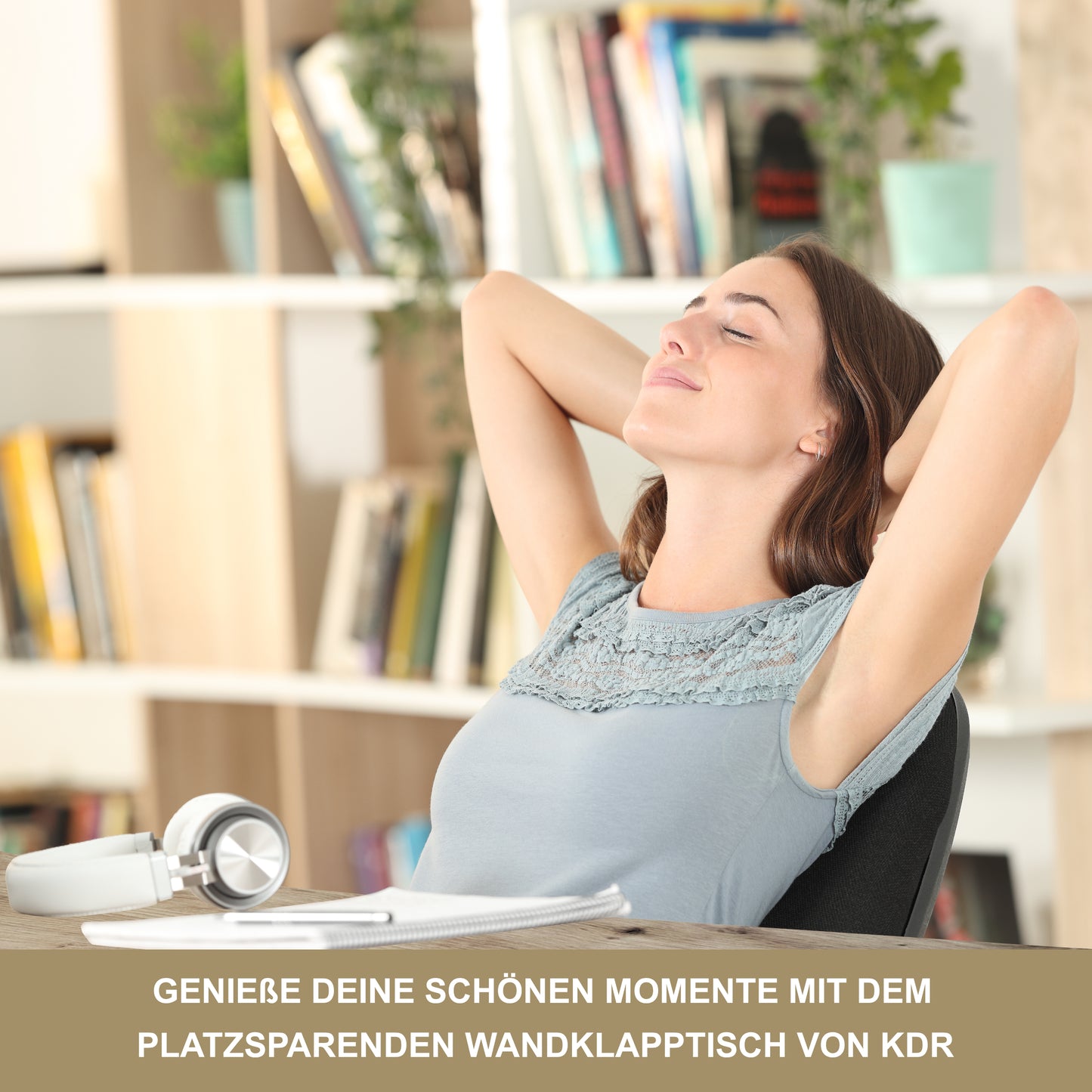 Wall-mounted folding table 80x50 cm, knotty oak – folding table, desk, kitchen table, dining table, wall-mounted, space-saving