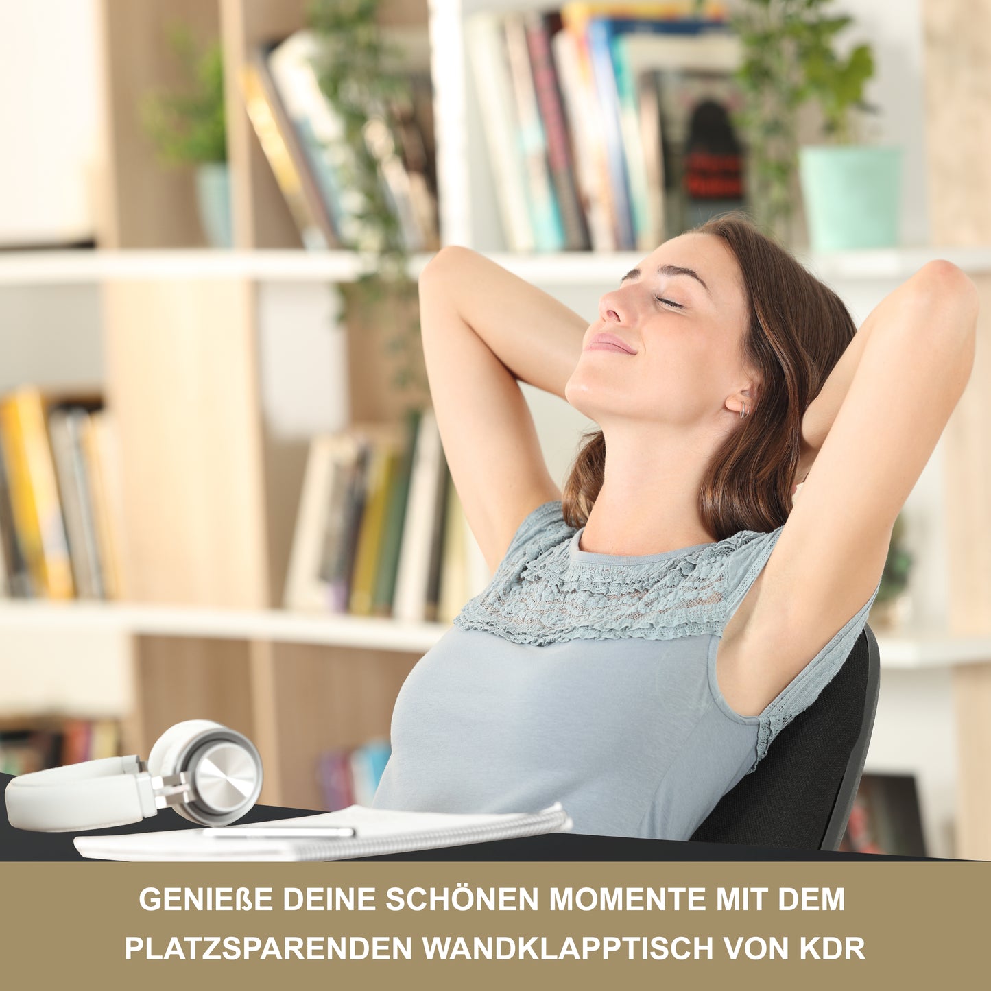 Wall-mounted folding table 80x50 cm black – Folding table, desk, kitchen table, dining table, wall-mounted, space-saving