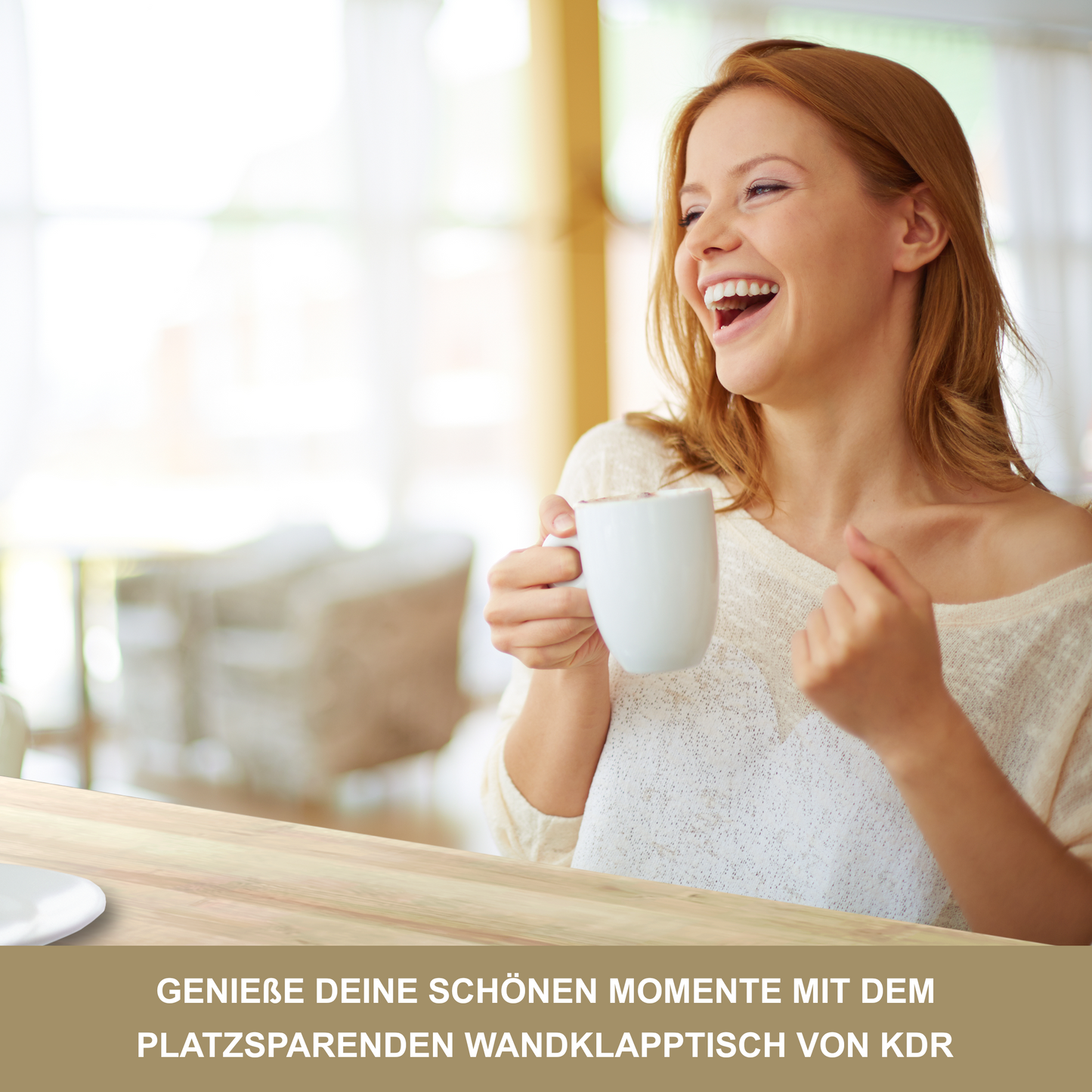 Wandklapptisch 80x50 cm Eiche – Klapptisch, Schreibtisch, Küchentisch, Esstisch, Wandmontage, platzsparend